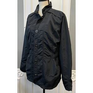 Eddie Bauer Travel Collection Black Button-Front Jacket- Women's size Large